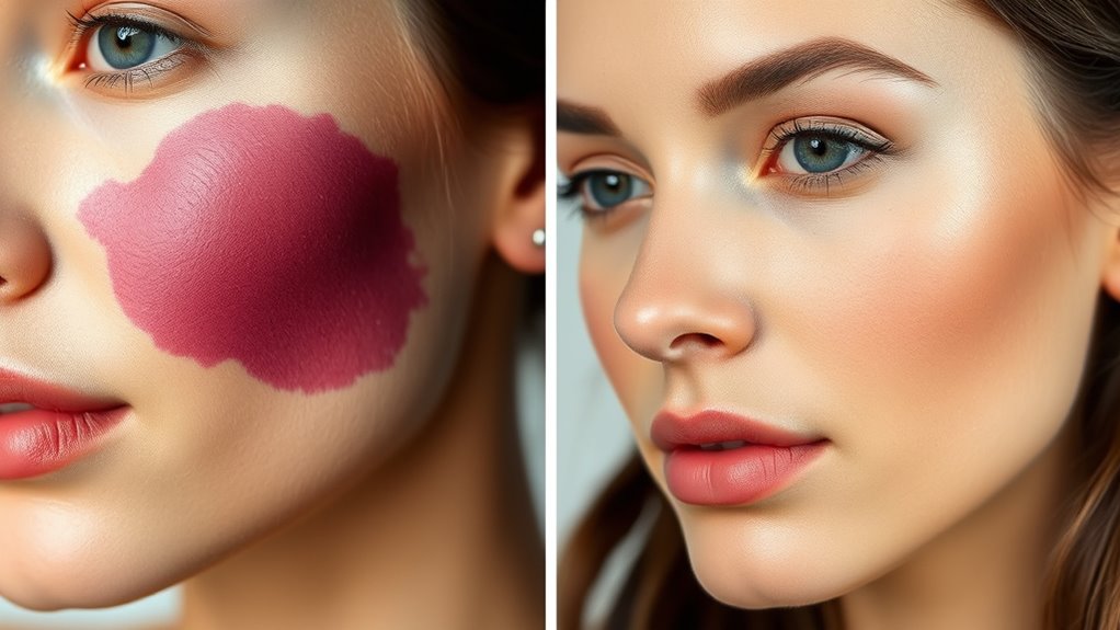 concealing a purple face