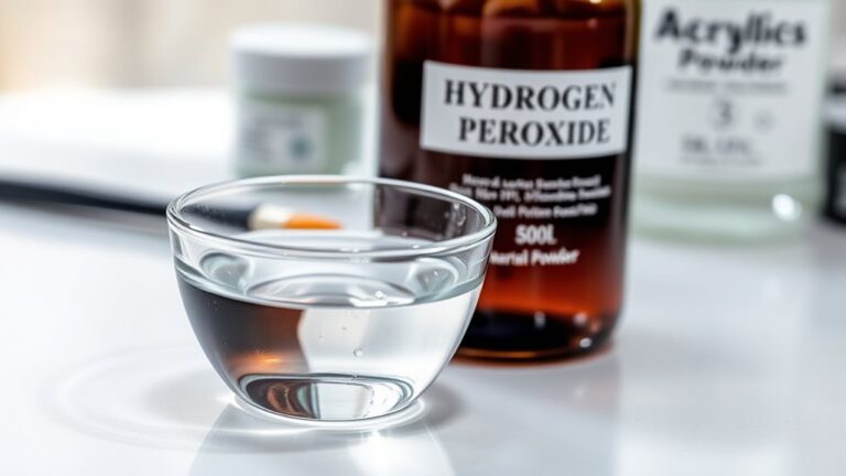 hydrogen peroxide for acrylic