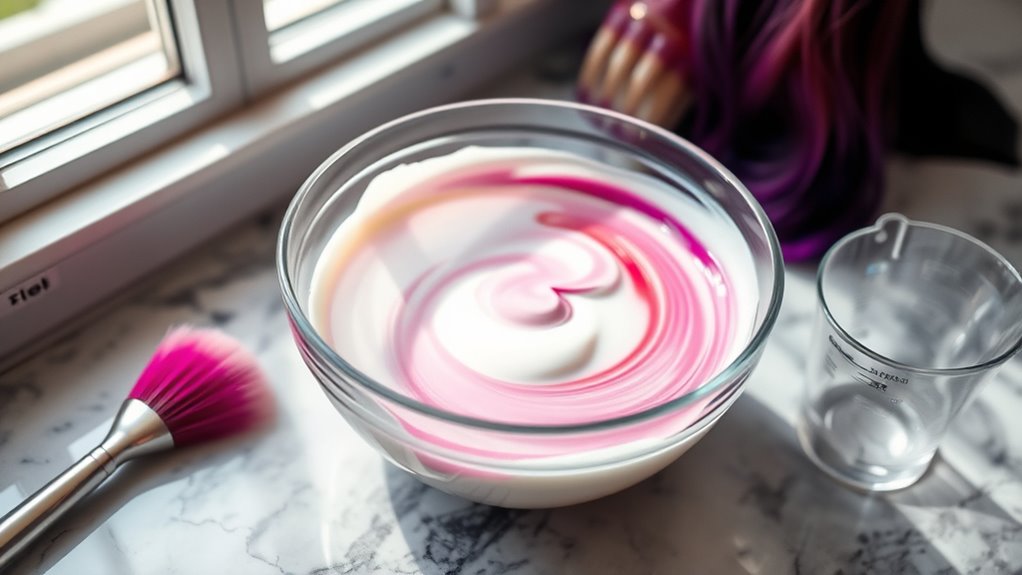 mixing semi permanent dye