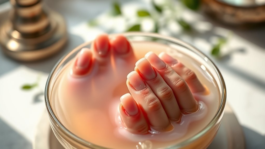 soak nails in vinegar