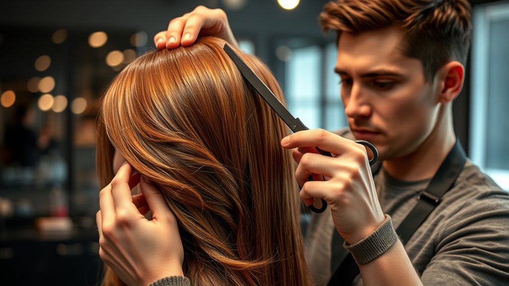 stylish professional hair styling