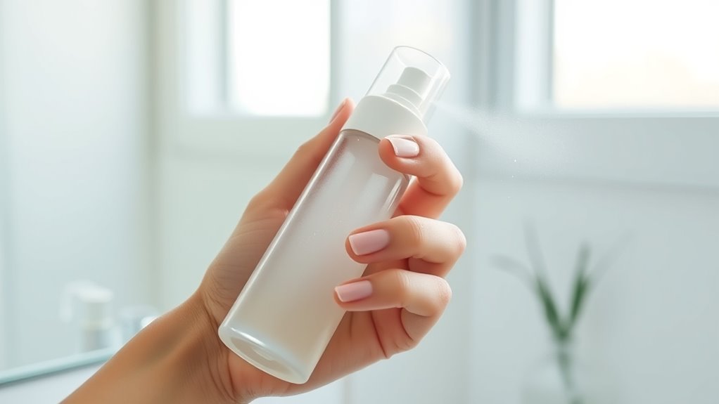 yes you can use setting spray without makeup